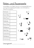 Vorschau - Arbeitsblätter - Noten- & Pausenwerte (Musikunterricht) - Seite 1