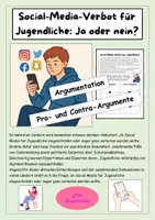 Vorschau - Stundenentwürfe - Social-Media-Verbot für Jugendliche? (Argumentation, Pro- und Contra-Argumente) - Deckblatt