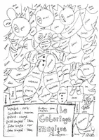 Vorschau - Arbeitsblätter - Coloriage magique: Ausmalbild Verbkonjugation - Seite 1