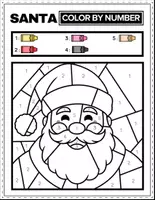 Vorschau - Arbeitsblätter - Weihnachtsmann Ausmalen nach Zahlen I Zahlen 1-10 üben (Weihnachtsmathematik) - Seite 2
