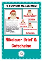 Vorschau - Arbeitsblätter - Nikolausbrief & Gutscheine für die Schüler:innen - Deckblatt