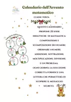 anteprima - Esercizi - Calendario dell'avvento matemcatico cl 3 - Pagina di copertina