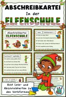Vorschau - Aufgabenkarten - Abschreibkartei / Lesekarte "In der Elfenschule" DaZ / DaF / Deutsch - Deckblatt