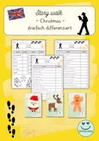 Vorschau - Arbeitsblätter - Lesespaziergang/Story walk: Christmas - Deckblatt