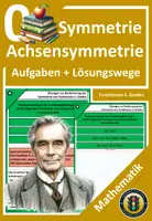 Vorschau - Arbeitsblätter - Achsensymmetrie bestimmen | Gratis Aufgaben + Lösungen - Deckblatt