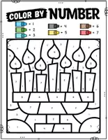 Vorschau - Arbeitsblätter - KWANZAA Color By Number Worksheets | Numbers 1-10 Practice - Seite 1