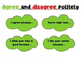 Vorschau - Poster - Agree and disagree politely (Schaubild) - Seite 1
