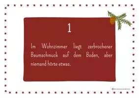Vorschau - Aufgabenkarten - Mystery Adventskalender - 24 kleine Weihnachtsrätsel - Seite 1