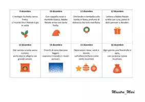 anteprima - Materiale di supporto/inclusione - calendario dell'avvento con piccole frasi in rima - Pagina 2