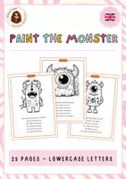 Vista previa - Manualidades / Dibujos para colorear - Paint the monster LOWERCASE LETTERS - Portada