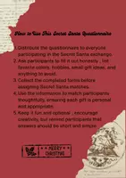 Προεπισκόπηση - Άλλος τύπος υλικού - Secret Santa Questionnaire & gift ideas pack - Σελίδα 1