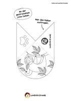 Vorschau - Mal- und Bastelvorlagen - Lesezeichen Ecke – Faultier - Seite 1