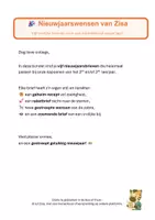 Voorbeeld - teksten Nieuwjaarsbrieven 2de leerjaar/groep 4 - Voorblad