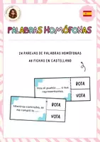 Vista previa - Hojas de trabajo - Palabras homófonas - Portada