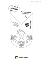 Vorschau - Mal- und Bastelvorlagen - Lesezeichen Ecke – Eule - Seite 1
