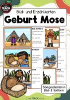 Vorschau - Stationenlernen - Die Geburt Mose - Bild- & Erzählkarten - Deckblatt