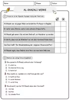 Vorschau - Arbeitsblätter - Al-Ghazali Werke Religion Arbeitsblätter mit Fragen + Lösungen Lesetext - Seite 2