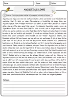 Vorschau - Arbeitsblätter - Augustinus Lehre Religion Arbeitsblätter mit Fragen + Lösungen Lesetext - Seite 1