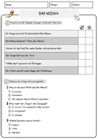 Vorschau - Arbeitsblätter - Bar Mizwa Religion Arbeitsblätter mit Fragen + Lösungen Lesetext - Seite 2