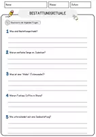 Vorschau - Arbeitsblätter - Bestattungsrituale Religion Arbeitsblätter mit Fragen + Lösungen Lesetext - Seite 3