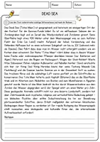 Vorschau - Arbeitsblätter - Dead Sea Religion Arbeitsblätter mit Fragen + Lösungen Lesetext - Seite 1
