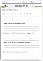 Vorschau - Arbeitsblätter - Derwisch Tänze Religion Arbeitsblätter mit Fragen + Lösungen Lesetext - Seite 3