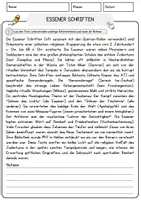 Vorschau - Arbeitsblätter - Essener Schriften Religion Arbeitsblätter mit Fragen + Lösungen Lesetext - Seite 1