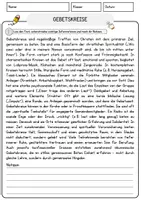 Vorschau - Arbeitsblätter - Gebetskreise Religion Arbeitsblätter mit Fragen + Lösungen Lesetext - Seite 1