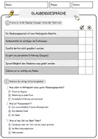 Vorschau - Arbeitsblätter - Glaubensgespräche Religion Arbeitsblätter mit Fragen + Lösungen Lesetext - Seite 2