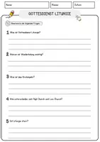 Vorschau - Arbeitsblätter - Gottesdienst Liturgie Religion Arbeitsblätter mit Fragen + Lösungen Lesetext - Seite 3