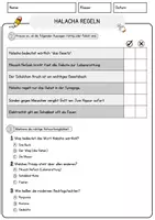 Vorschau - Arbeitsblätter - Halacha Regeln Religion Arbeitsblätter mit Fragen + Lösungen Lesetext - Seite 2