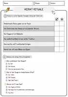 Vorschau - Arbeitsblätter - Heirat Rituale Religion Arbeitsblätter mit Fragen + Lösungen Lesetext - Seite 2