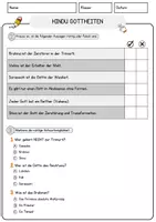 Vorschau - Arbeitsblätter - Hindu Gottheiten Religion Arbeitsblätter mit Fragen + Lösungen Lesetext - Seite 2