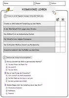 Vorschau - Arbeitsblätter - Kosmogonie Lehren Religion Arbeitsblätter mit Fragen + Lösungen Lesetext - Seite 2