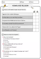 Vorschau - Arbeitsblätter - Kosmologie Religion Religion Arbeitsblätter mit Fragen + Lösungen Lesetext - Seite 2