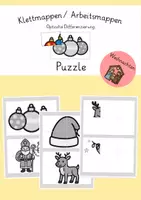 Vorschau - Fördermaterial/Inklusion - Materialpaket Weihnachten: Visuelle Wahrnehmung Klettmappen Klammerkarten - Seite 1