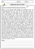 Vorschau - Arbeitsblätter - Misereor Initiativen Religion Arbeitsblätter mit Fragen + Lösungen Lesetext - Seite 1