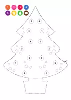 Vorschau - Mal- und Bastelvorlagen - 3 in 1 Übung im Winter: Weihnachtsbaum - malen, schneiden, kleben - Seite 2
