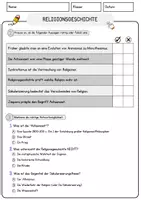 Vorschau - Arbeitsblätter - Religionsgeschichte Religion Arbeitsblätter mit Fragen + Lösungen Lesetext - Seite 2