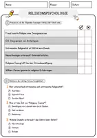 Vorschau - Arbeitsblätter - Religionspsychologie Religion Arbeitsblätter mit Fragen + Lösungen Lesetext - Seite 2