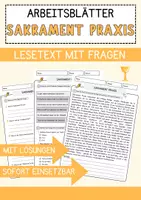 Vorschau - Arbeitsblätter - Sakrament Praxis Religion Arbeitsblätter mit Fragen + Lösungen Lesetext - Deckblatt