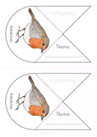 Vorschau - Mal- und Bastelvorlagen - Lesezeichenecke Rotkehlchen - Vögel im Winter - Seite 3