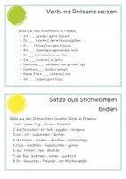Vorschau - Arbeitsblätter - Stationsarbeit Zeitformen mit Lösungen - Seite 1