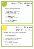 Vorschau - Arbeitsblätter - Stationsarbeit Zeitformen mit Lösungen - Seite 2