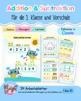 Vorschau - Arbeitsblätter - Rechnen lernen bis 10: Addition & Subtraktion (Vorschule & Anfangsunterricht) - Deckblatt