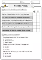 Vorschau - Arbeitsblätter - Theodizee Problem Religion Arbeitsblätter mit Fragen + Lösungen Lesetext - Seite 2