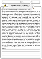 Vorschau - Arbeitsblätter - Verantwortung Konzept Religion Arbeitsblätter mit Fragen + Lösungen Lesetext - Seite 1