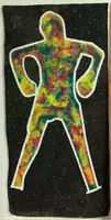 Vorschau - Stundenentwürfe - Silhoutten-Arbeit mit Acrylfarben und Kreppband - Deckblatt