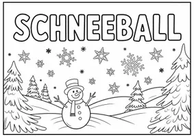 Vorschau - Mal- und Bastelvorlagen - Winter Mal- und Bastelvorlagen Ausmalbilder Winterzeit Grundschule - Seite 1