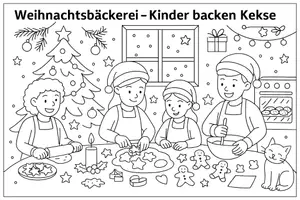 Vorschau - Mal- und Bastelvorlagen - Weihnachtsbäckerei - Deckblatt